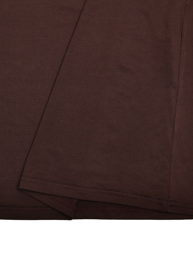 TWOTWINSTYLE Solid Temperament Slimming Ruched Dress