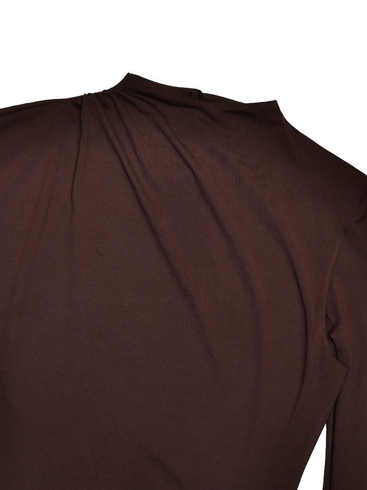 TWOTWINSTYLE Solid Temperament Slimming Ruched Dress