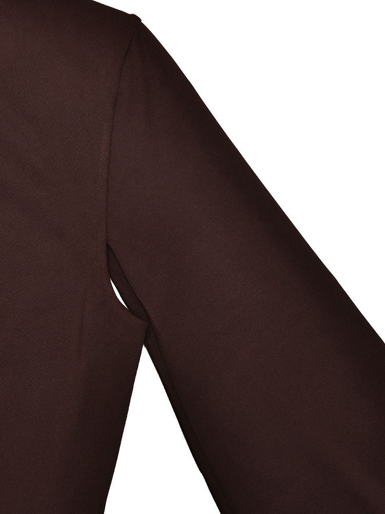 TWOTWINSTYLE Solid Temperament Slimming Ruched Dress