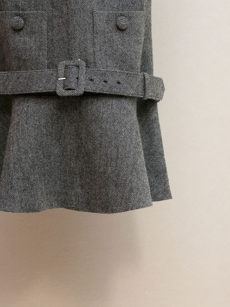TWOTWINSTYLE Casual Spliced Belt Mini Dress
