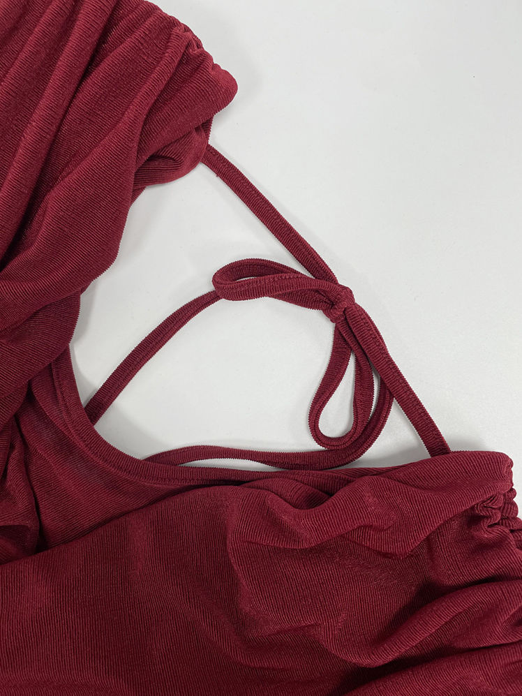 TWOTWINSTYLE Minimalist Ruched Tunic Dress