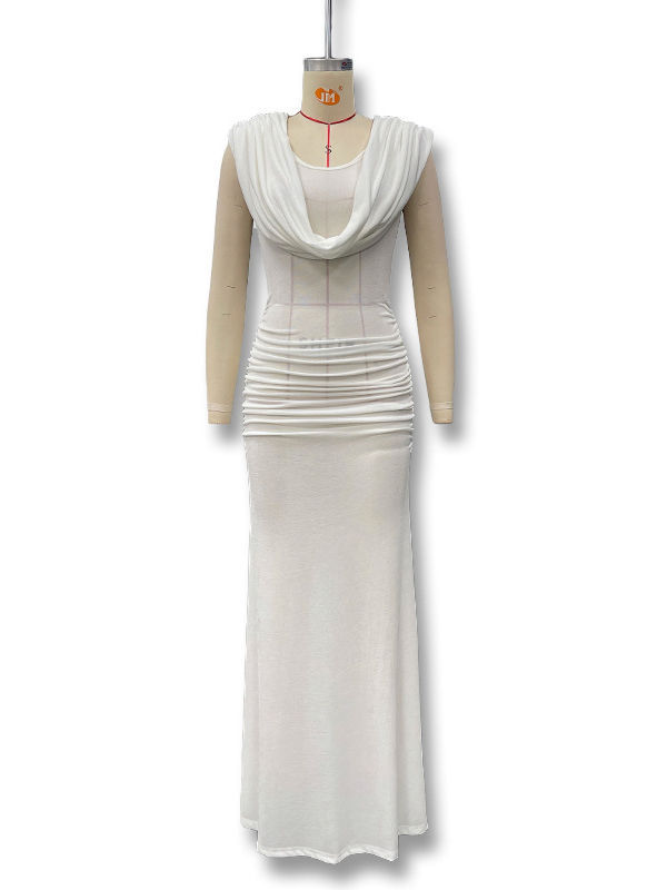 TWOTWINSTYLE Minimalist Ruched Tunic Dress