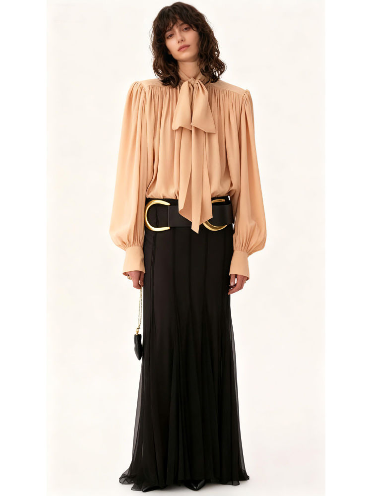 TWOTWINSTYLE Temperament Pleated loose Shirt