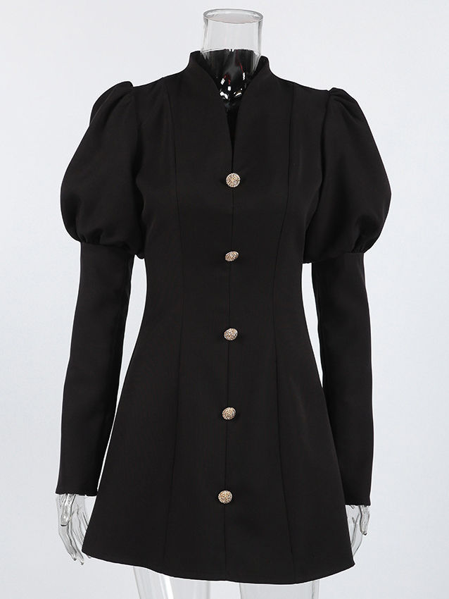 TWOTWINSTYLE Solid Elegant High Waist Midi Dress