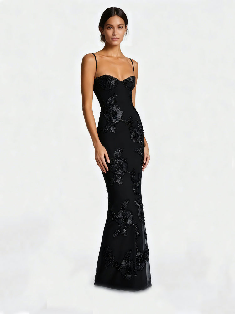 TWOTWINSTYLE Backless Patchwork Flower Slimming Dress