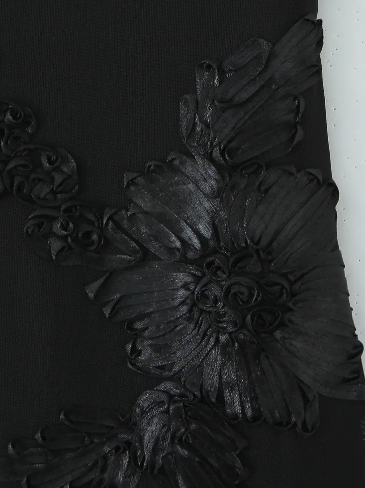 TWOTWINSTYLE Backless Patchwork Flower Slimming Dress