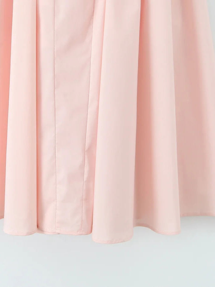 TWOTWINSTYLE High Waist Strapless Chic Midi Dress