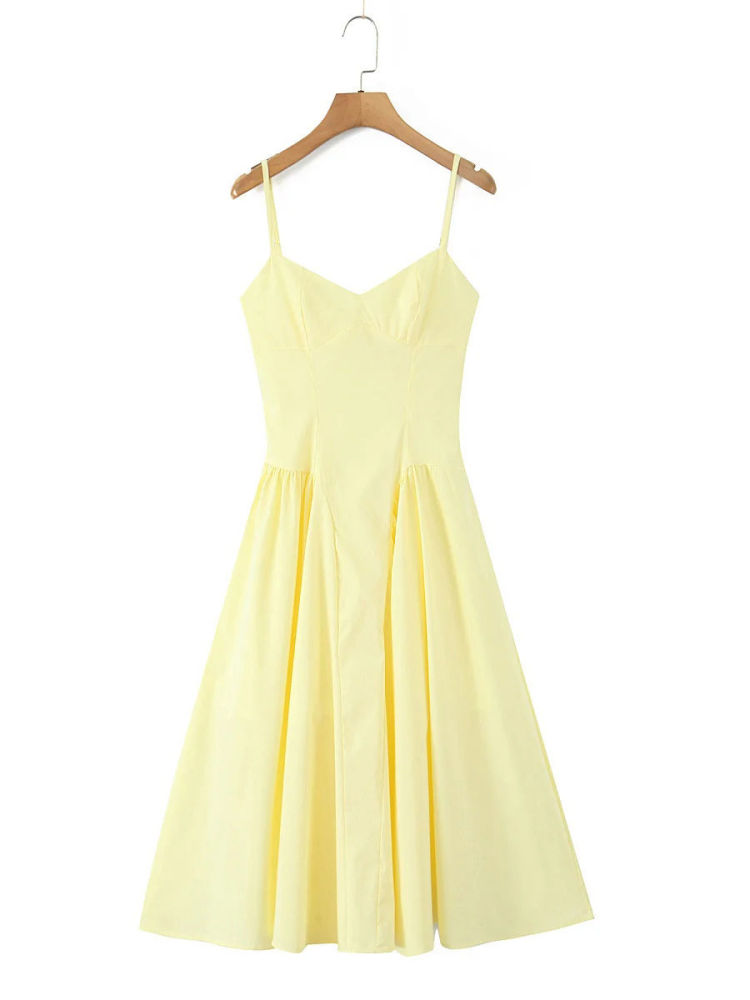 TWOTWINSTYLE Solid Tunic Shirring Midi Dress