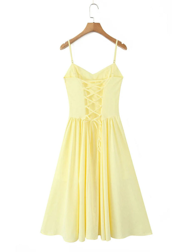TWOTWINSTYLE Solid Tunic Shirring Midi Dress