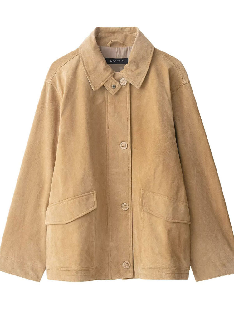 TWOTWINSTYLE Vintage Lapel Loose Casual Coat