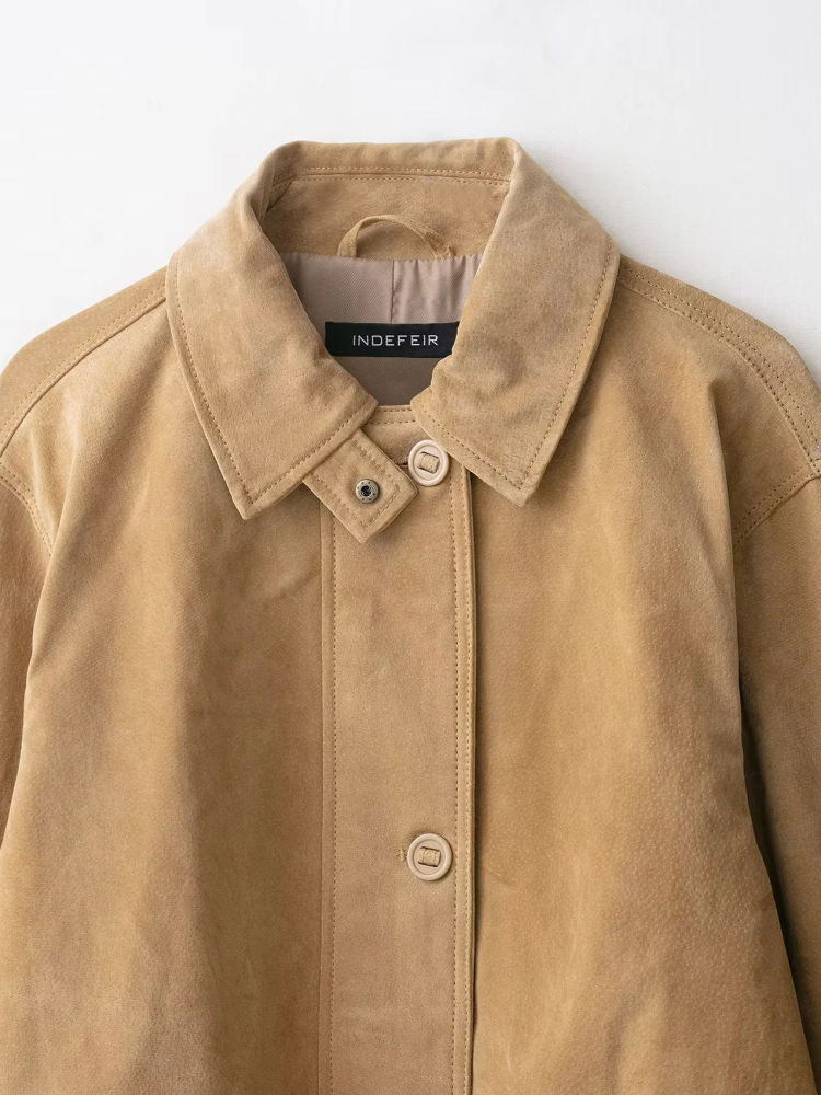 TWOTWINSTYLE Vintage Lapel Loose Casual Coat