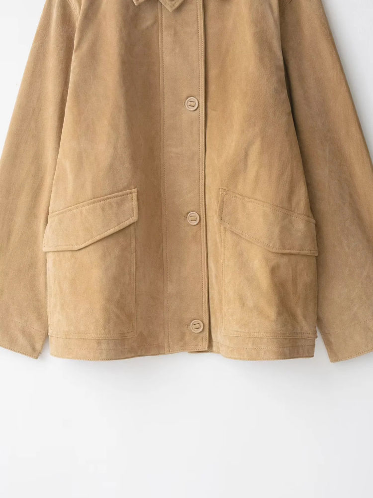 TWOTWINSTYLE Vintage Lapel Loose Casual Coat