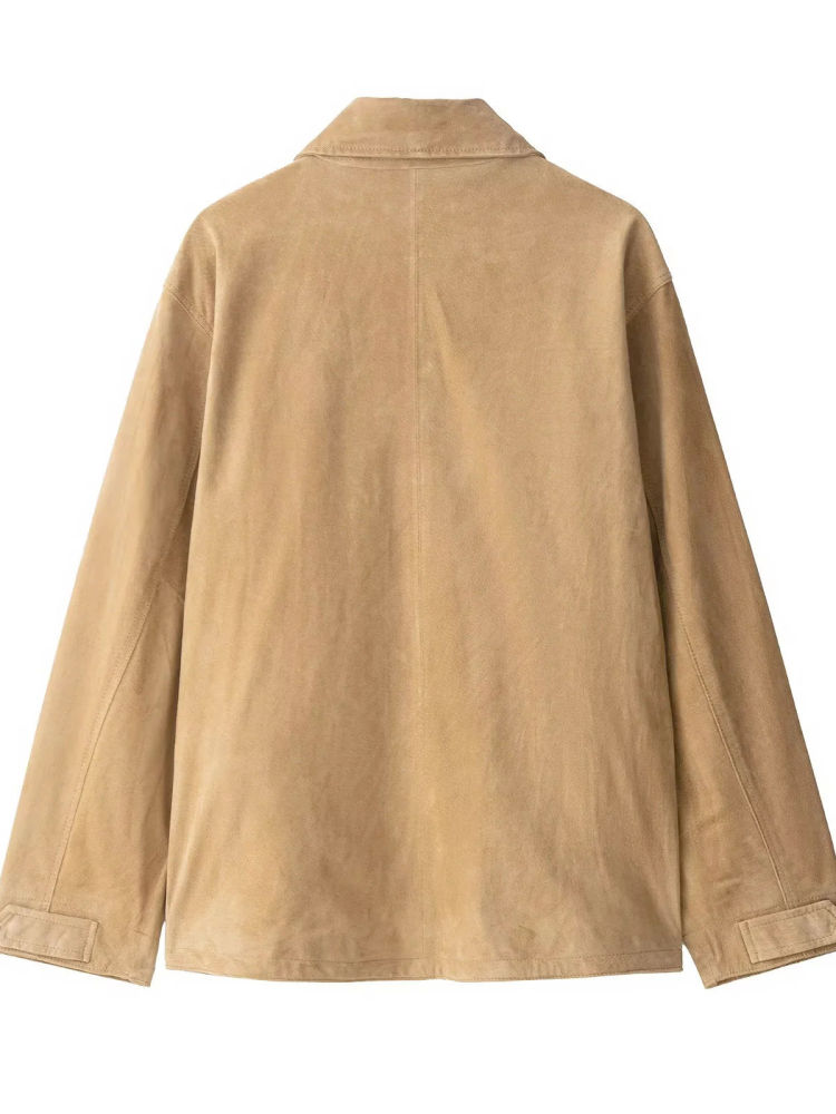 TWOTWINSTYLE Vintage Lapel Loose Casual Coat