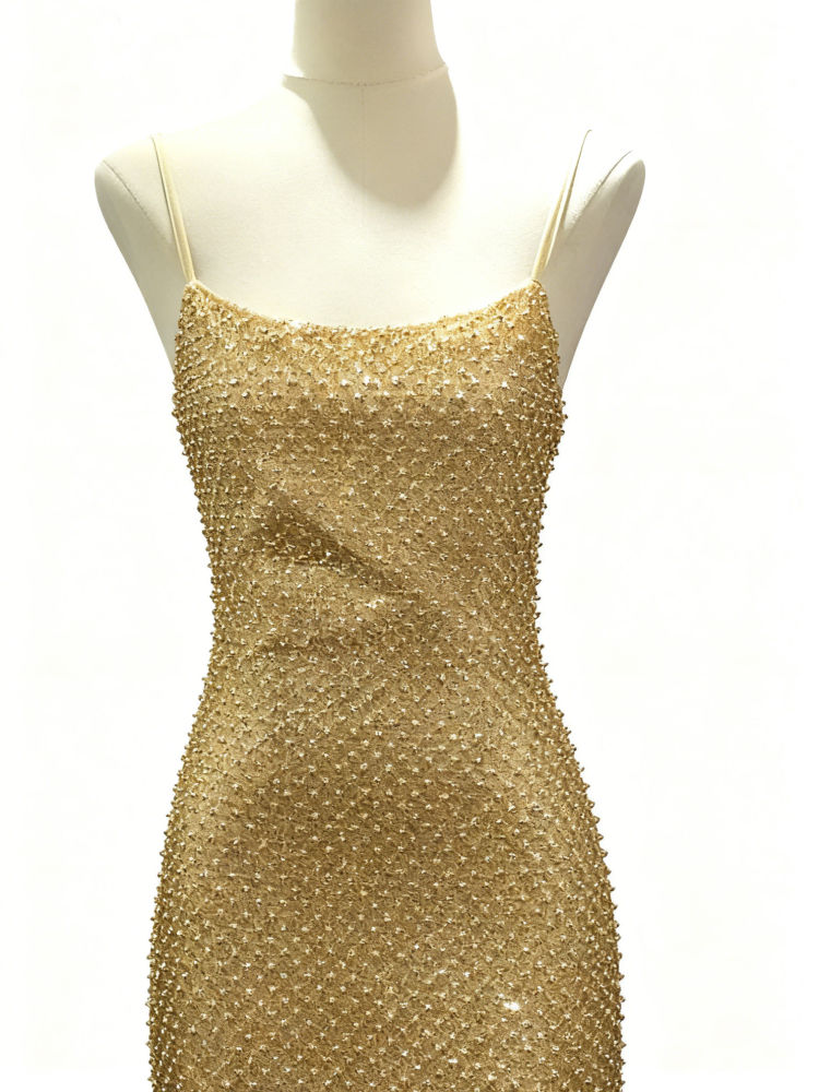 TWOTWINSTYLE Slimming Patchwork Sequins Mini Dress