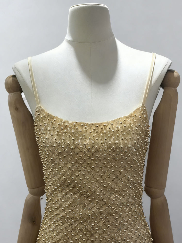 TWOTWINSTYLE Slimming Patchwork Sequins Mini Dress