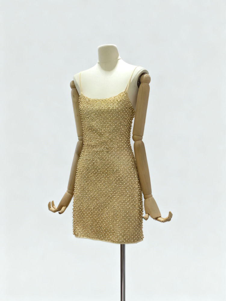 TWOTWINSTYLE Slimming Patchwork Sequins Mini Dress
