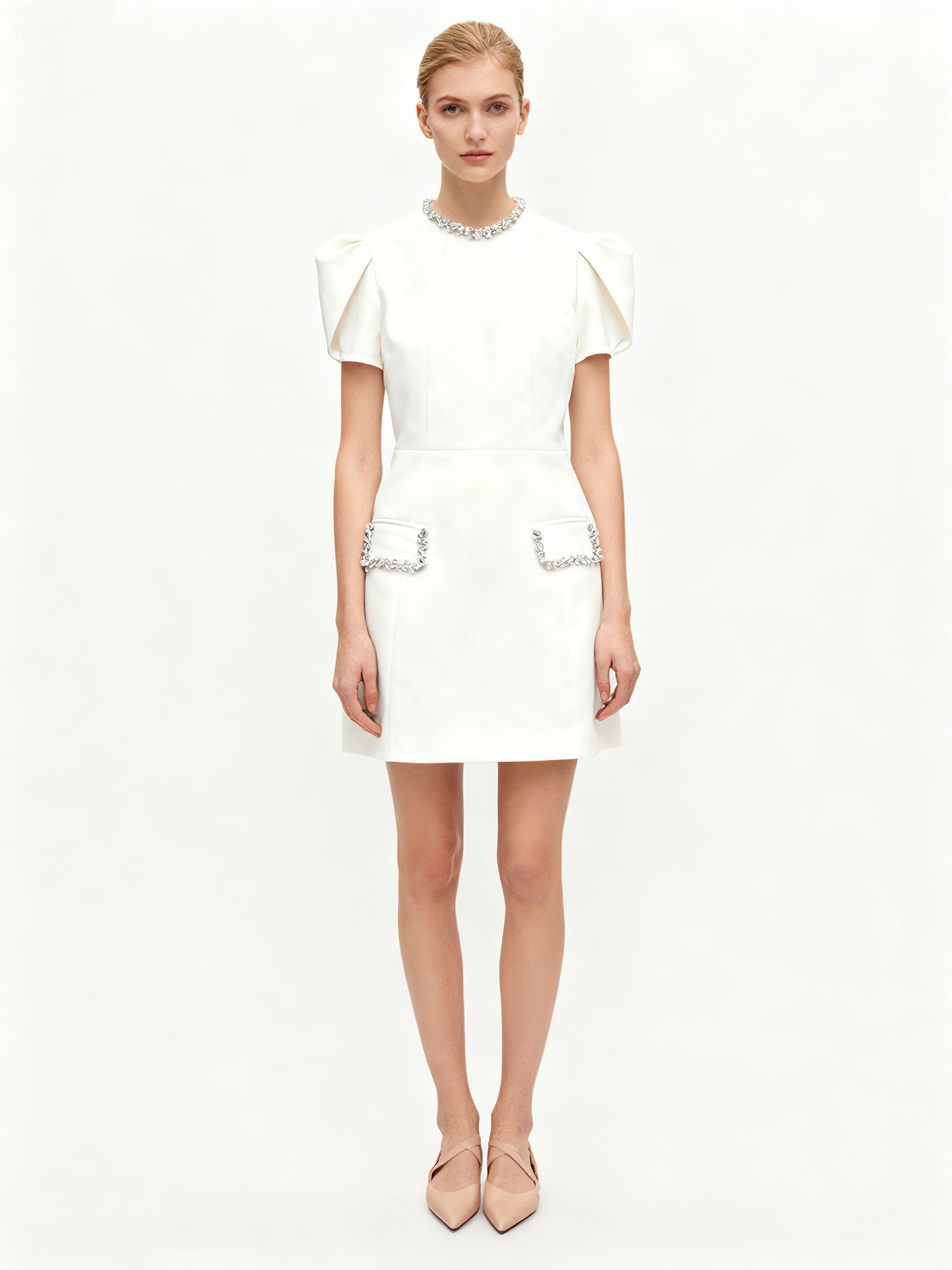 TWOTWINSTYLE Solid Patchwork Diamond Tunic Mini Dress