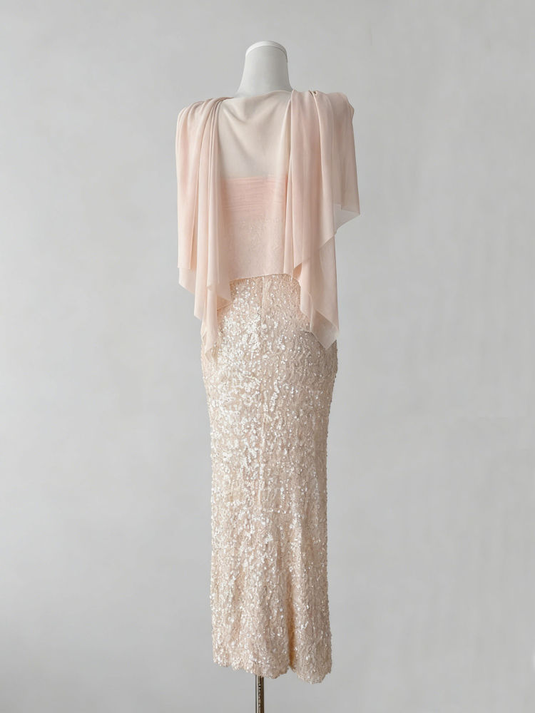 TWOTWINSTYLE Spliced Sequins Tunic Elegant Dress