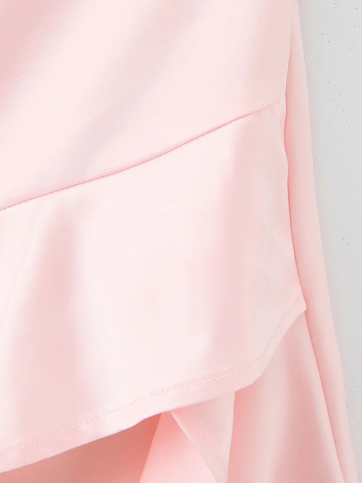 TWOTWINSTYLE Slimming Sleeveless Irregular Hem Dress