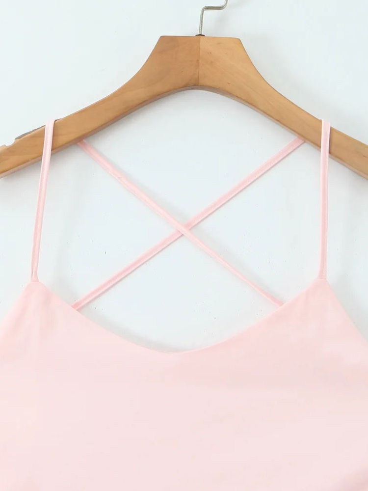 TWOTWINSTYLE Slimming Sleeveless Irregular Hem Dress