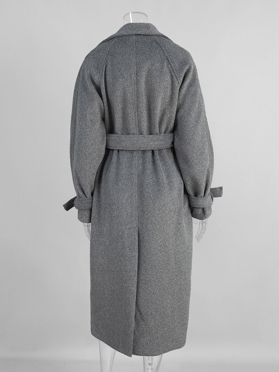 TWOTWINSTYLE Temperament Lapel Loose Trench Coat