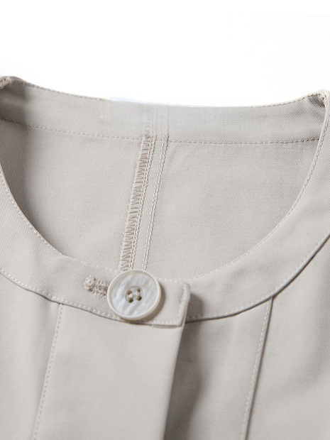 TWOTWINSTYLE Casual Patchwork Belt Windbreaker Jacket