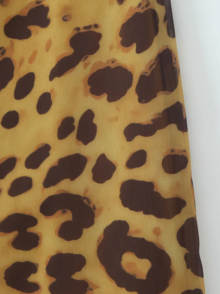 TWOTWINSTYLE Leopard Slimming Backless Sexy Dress
