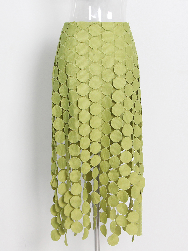 TWOTWINSTYLE Solid Hollow Out Slimming Dress