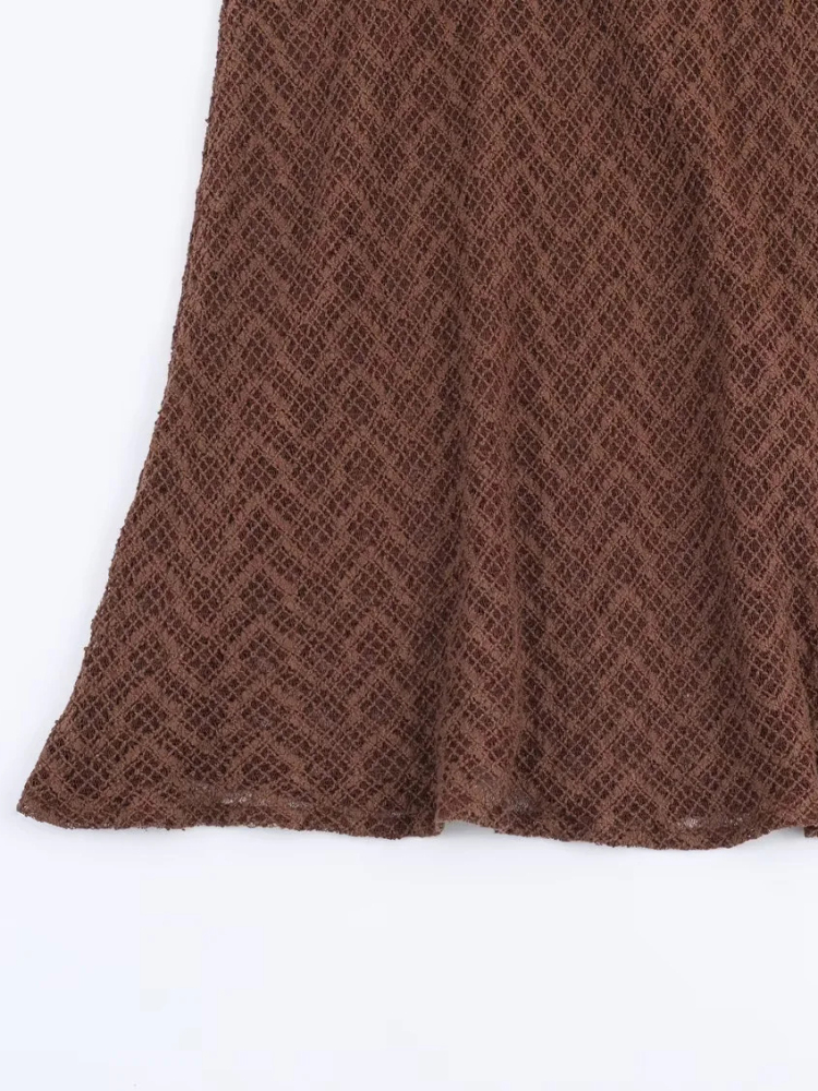 TWOTWINSTYLE V-Neck Ruffles Sleeve Designer Dress
