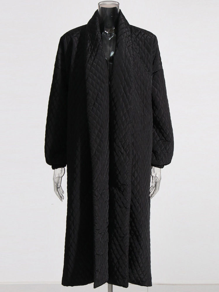 TWOTWINSTYLE Temperament Lapel Loose Spliced Button Coat