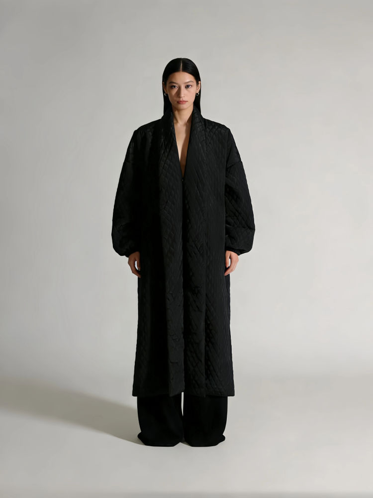 TWOTWINSTYLE Temperament Lapel Loose Spliced Button Coat