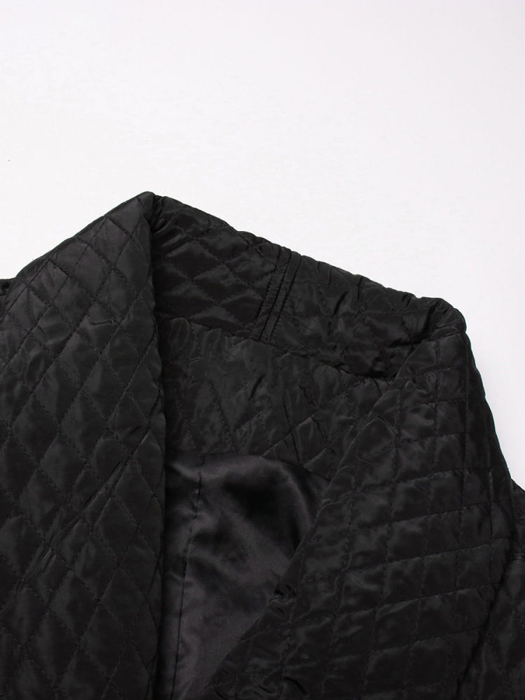 TWOTWINSTYLE Temperament Lapel Loose Spliced Button Coat