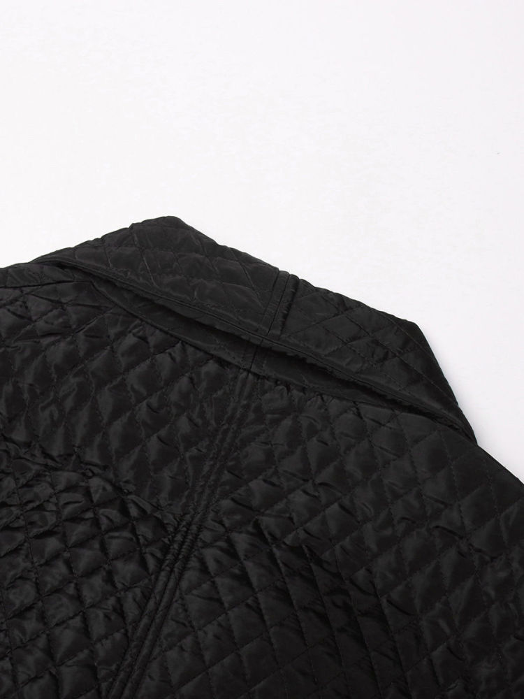 TWOTWINSTYLE Temperament Lapel Loose Spliced Button Coat
