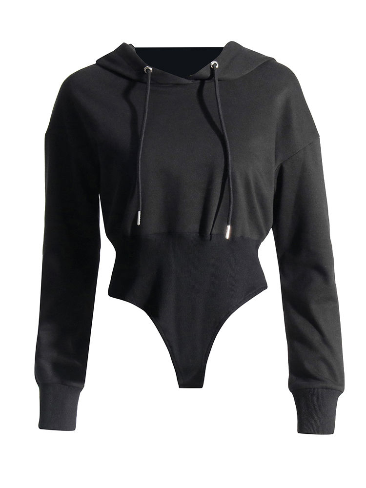TWOTWINSTYLE Hooded Long Sleeve Tunic Casual Sweatshirt