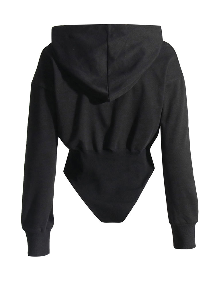 TWOTWINSTYLE Hooded Long Sleeve Tunic Casual Sweatshirt