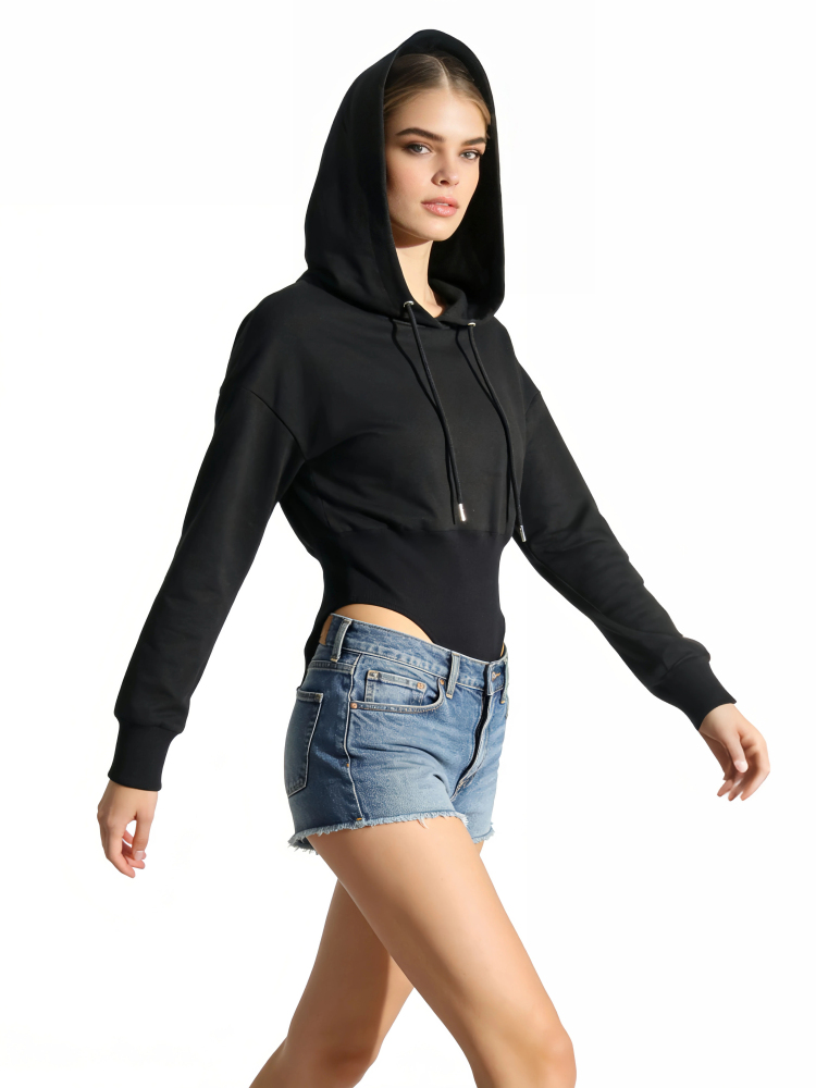 TWOTWINSTYLE Hooded Long Sleeve Tunic Casual Sweatshirt