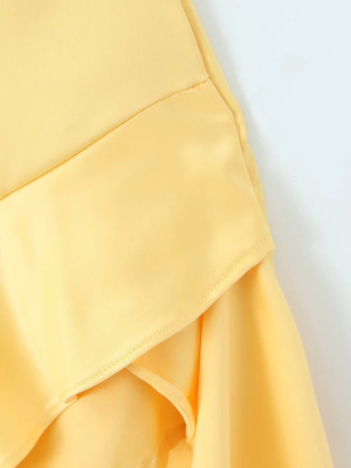 TWOTWINSTYLE Sleeveless Asymmetrical Hem Fashion Dress