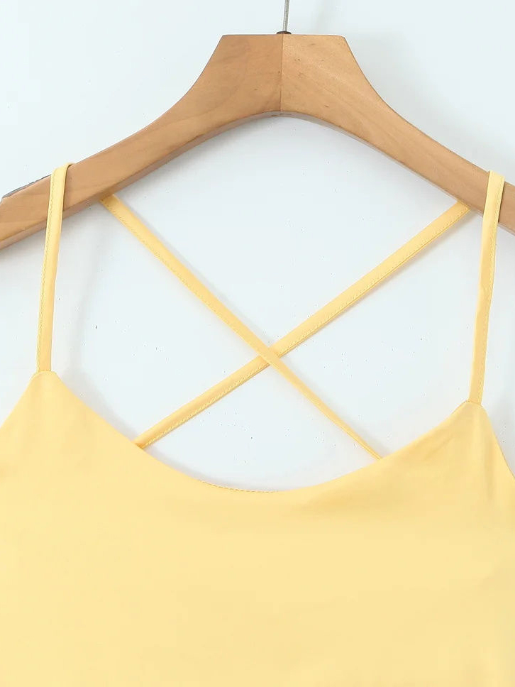 TWOTWINSTYLE Sleeveless Asymmetrical Hem Fashion Dress