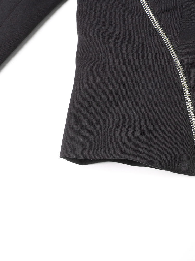 TWOTWINSTYLE Fashion V-Neck Tunic Spliced Zipper Coat