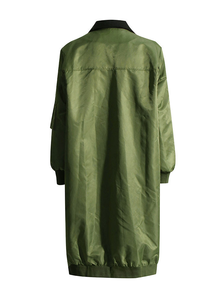 TWOTWINSTYLE Lapel Hit Color Loose Designer Coat