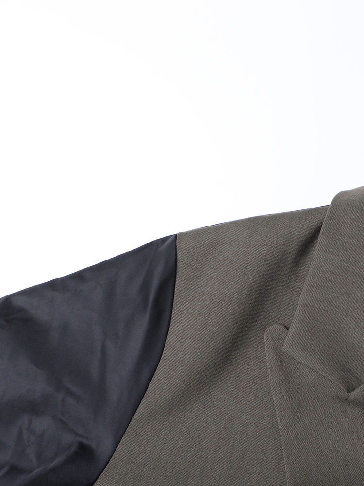 TWOTWINSTYLE Lapel Hit Color Loose Designer Coat