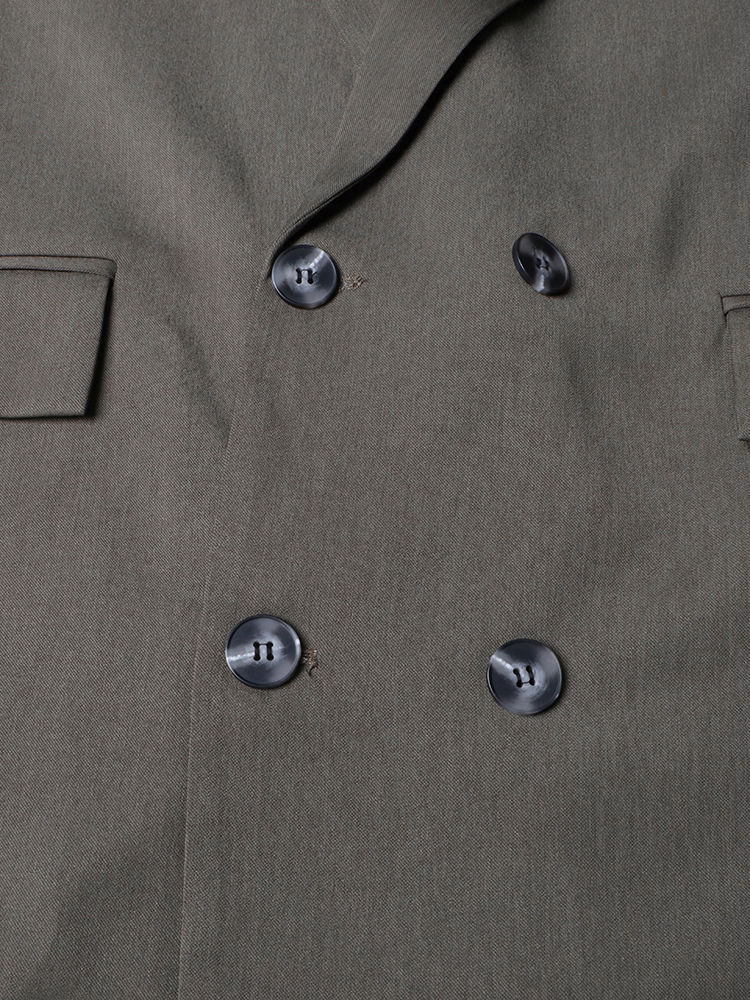 TWOTWINSTYLE Lapel Hit Color Loose Designer Coat