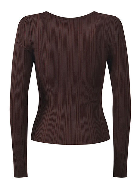 TWOTWINSTYLE Spliced Lace Hit Color Slimming Sweater
