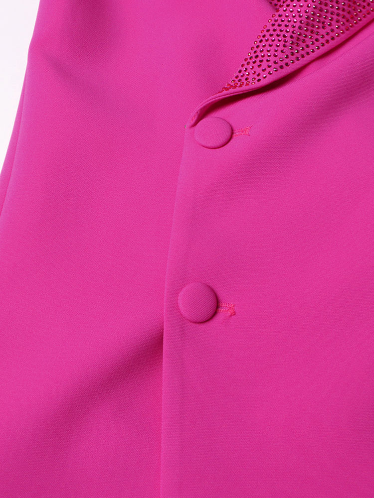 TWOTWINSTYLE Solid Patchwork Diamonds Elegant Blazers