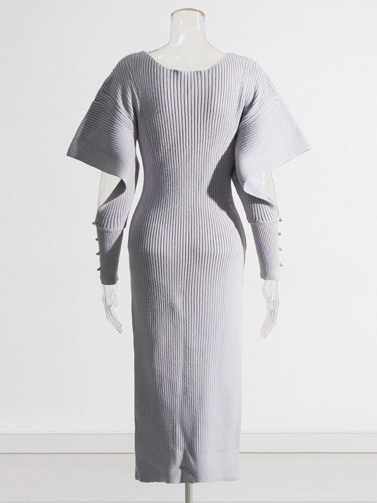 TWOTWINSTYLE V Neck Hollow Out Slimming Fashion Dress