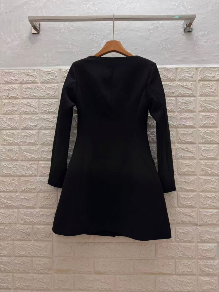 TWOTWINSTYLE Vintage Solid Square Collar Tunic Dress