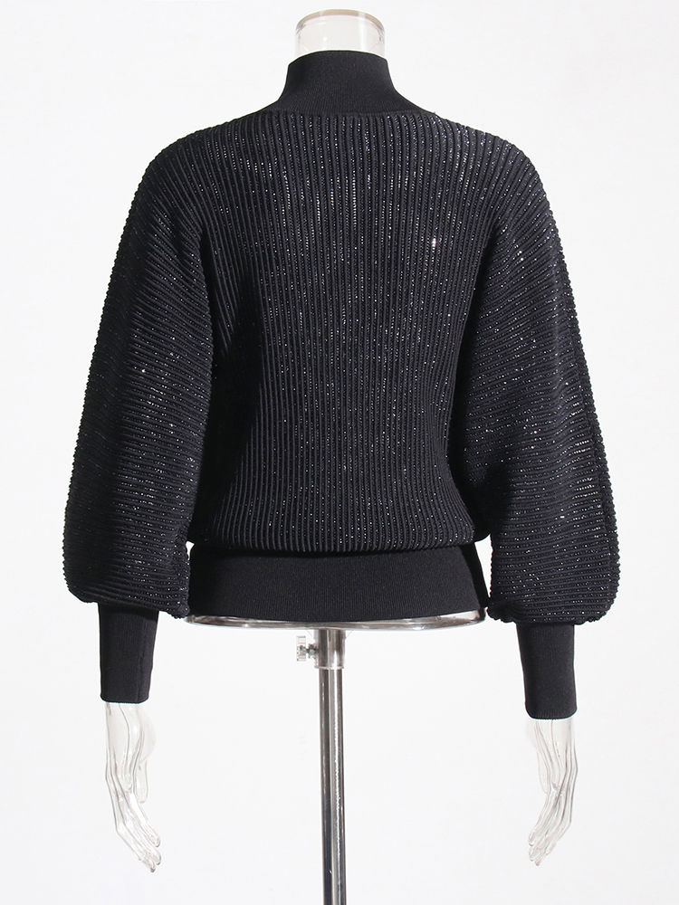 TWOTWINSTYLE Vintage Turtleneck Long Sleeves Loose Sweater