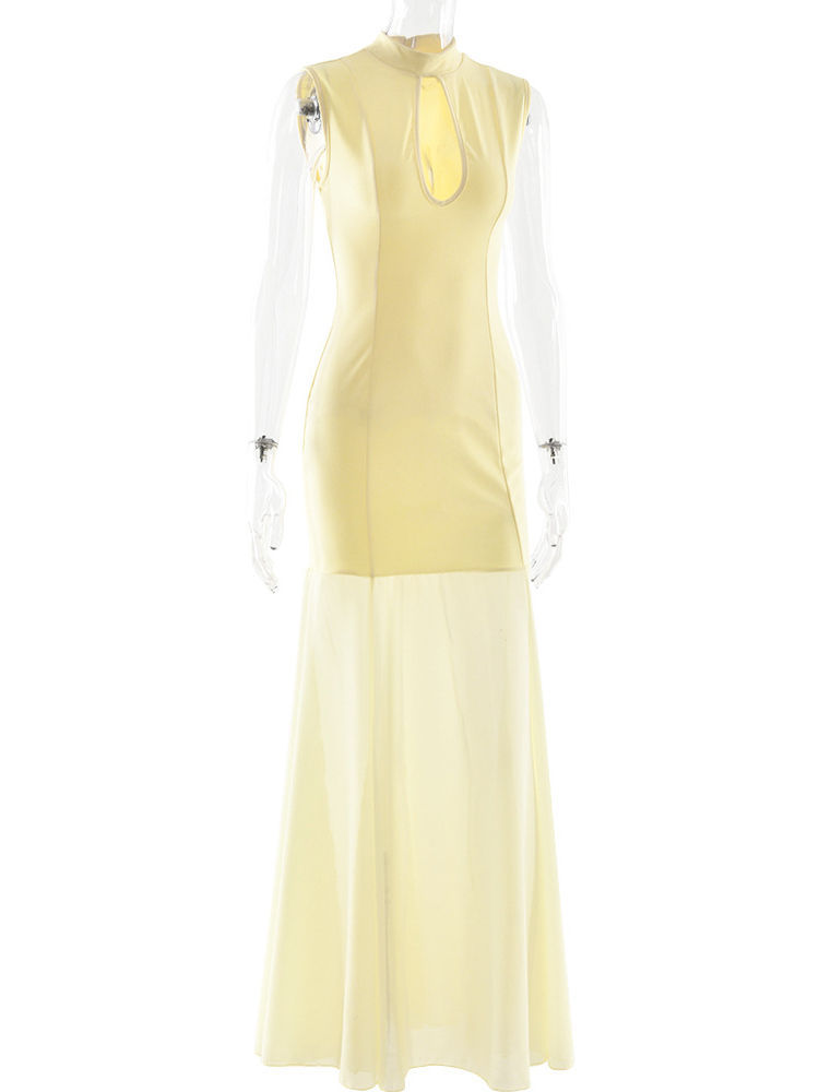 TWOTWINSTYLE Hollow Out Sleeveless Slimming Fashion Dress