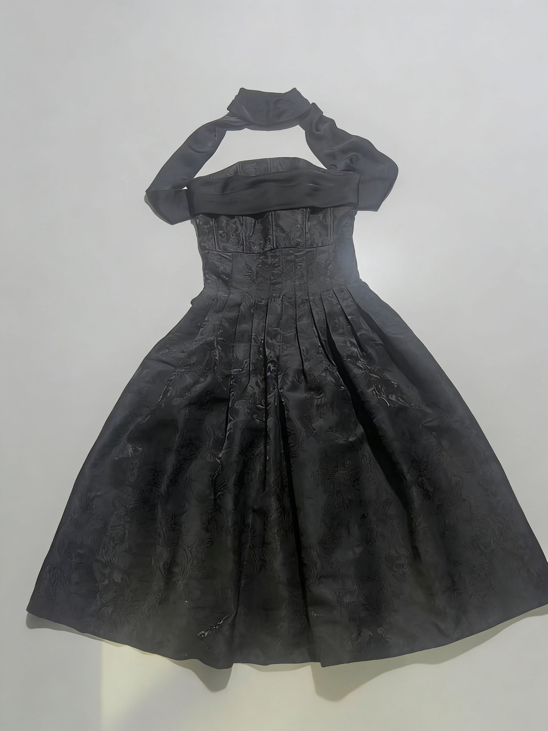 TWOTWINSTYLE Off Shoulder Tunic Pleated Minimalist Designer Dress