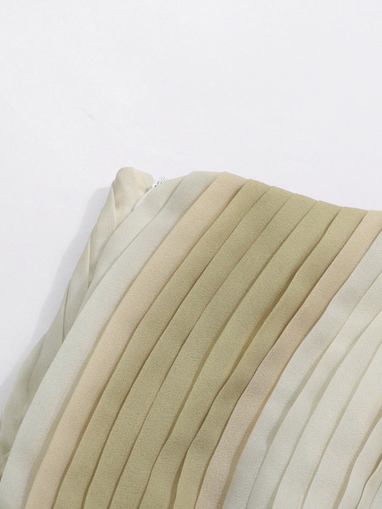 TWOTWINSTYLE Temperament Off One Shoulder Pleated Tunic Midi Dress